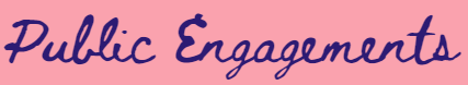 ' Public Engagement' in a handwritten dark purple font